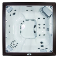 СПА бассейн Jacuzzi Premium J-LXL 213x213x91 см чаша Carribean Surf обрамление Roasted Chesnut (с музыкой)