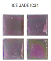 Мозаика стеклянная однотонная JNJ Ice Jade 15x15, 295х295 мм IC 34, на бумаге, лист 0.087 кв.м