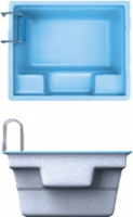 Купель из стеклопластика Nord Pool Кили 1,98х1,68х1,0 м цвет Берлинская лазурь (голубой), цельная чаша