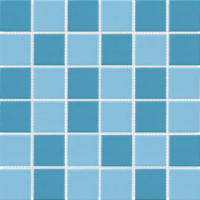 Фарфоровая мозаичная смесь Serapool голубой mix (2 цвета) 50x50 мм