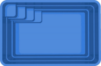 Композитный бассейн Престиж эконом 3725, 3,8x2,6x1,5 м цвет синий