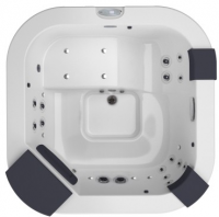 СПА бассейн Jacuzzi Italian Design Delfi Pro 190x190x80 см чаша White обшивка Дуб рифленый (с нагревателем 3 кВт)