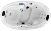 Мини СПА бассейн Vita Spa Duet (Дуэт) 214x122x73 см чаша Gypsum/Cameo, обшивка Pecan