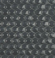 Мозаика стеклянная однотонная Vidrepur Hex Nordic № 908 Темно-серый (на сетке)