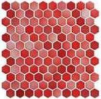 Фарфоровая мозаичная смесь Serapool Versicolor, шестигр. 26,5мм (красный/св красный)