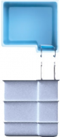 Купель из стеклопластика Nord Pool Алта 2,1х1,9х2,0 м цвет Берлинская лазурь (голубой), цельная чаша