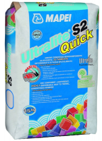 Mapei Клей для укладки керамической плитки Ultralite S2 QUICK серый, 15 кг