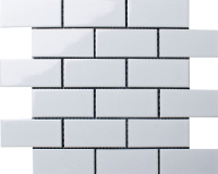 Мозаика керамическая однотонная StarMosaic Brick White Glossy (A1001G), 28.8х29.4