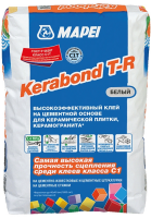 Mapei Клей для укладки керамической плитки Kerabond T-R, белый, мешок 25 кг