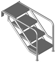 Лестница Ideal Miami 7 ступеней, ABS-пластик (фланцевые крепления)