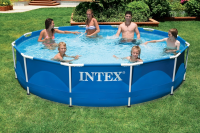Каркасный бассейн INTEX круглый Metal Frame 366х76 см, артикул 28210/56994