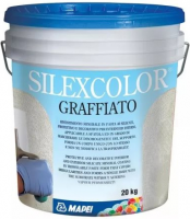 Mapei Штукатурная смесь Silexcolor Graffiato 1,8 мм BASE P, ведро 20 кг