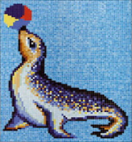 Стеклянное мозаичное панно Ezarri D-12 (фон 2505-A)