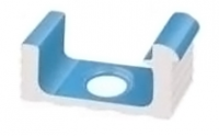 Переливной лоток керамический KP2 голубой, короткий с отверстием