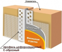 Профиль деформационный Litotherm, Е-образный, плоскостной, с сеткой, 2,5м