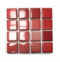 Фарфоровая мозаичная смесь Serapool VERSICOLOR 25x25мм (св. красный / красный)