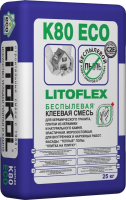 Litokol Клеевая смесь для плитки LITOFLEX K80 ECO, цвет серый, мешок 25кг