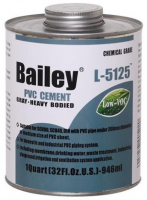 Клей для ПВХ Bailey L-5125, 4 л для ПВХ труб