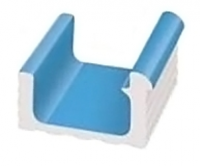 Переливной лоток керамический KP1 голубой, длинный
