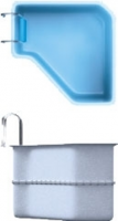 Купель из стеклопластика Nord Pool Восс 2,3х2,3х1,5 м цвет Стратосфера, цельная чаша