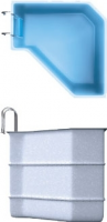 Купель из стеклопластика Nord Pool Молей 2,3х2,3х2,0 м цвет Бланже, разборная чаша