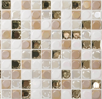 Стеклянная мозаичная смесь Vidrepur Elements Aura Gold Blend (на сетке)