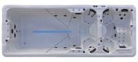 Плавательный СПА бассейн Kingston JCS - SS1 Exercise version 585х225х150 см чаша 6427 Silver-White-Marble, панели P - 03 Grey