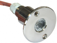Прожектор светодиодный под плитку с оправой из нерж. стали Аквасектор 1 Вт, красный (AISI 316)