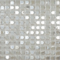 Стеклянная мозаичная смесь Vidrepur Elements Aura White (на сетке)