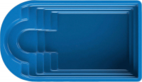 Композитный бассейн Престиж стандарт 6035, 6x3,5x1,5 м цвет голубой
