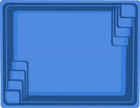 Композитный бассейн Престиж стандарт 4535, 4,4x3,5x1,5 м цвет синий