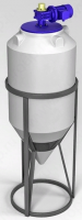 Емкость вертикальная Rostok(Росток) ФМ 240 белый в обрешетке с лопастной мешалкой
