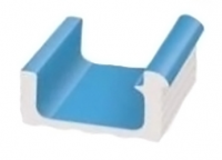 Переливной лоток керамический KP2 голубой, длинный