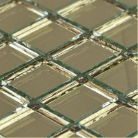 Мозаика стеклянная однотонная Radical Mosaic зеркальная MG1A (желтое зеркало)