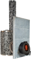 Печь дровяная IKI SL Plus со стеклянной дверцей (сквозь стену)