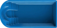 Композитный бассейн Престиж эконом 8035, 8x3,5x1,5 м цвет голубой