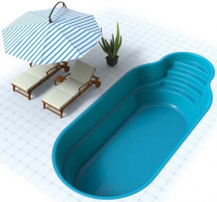 Композитный бассейн Continental Pools Туркана 7.8х3.5х1.7 м цвет голубой