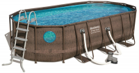 Каркасный бассейн Bestway овальный Power Steel Swim Vista Set 549х274х122 см, 56716