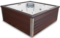 СПА бассейн Jacuzzi Premium J-LXL 213x213x91 см чаша Desert Sand обшивка Roasted Chesnut (с доп. изоляц. и музыкой)