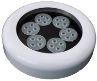 Прожектор светодиодный универсальный с оправой из ABS-пластика Lucy pool 24 диода 24 Вт, 24В DC, белый теплый