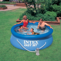 Надувной бассейн INTEX круглый Easy Set 244х76 см (фильтр), артикул 28112/56972
