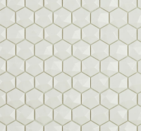 Стеклянная мозаичная смесь Vidrepur Hex Matt Белый № 904D (на сетке)