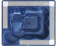 Переливной СПА бассейн Jacuzzi Professional Virginia 257x219x98 см чаша Cobalt, с низким переливным баком