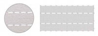 Переливная решетка жесткая Serapool Apache, 25x50 см, без глазури (фарфор)