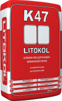 Litokol Клеевая смесь для плитки LITOKOL К47, цвет серый, мешок 25кг