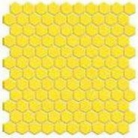 Мозаика фарфоровая однотонная Serapool 26,5 мм (шестигранная) желтый