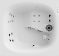 Мини СПА бассейн Jacuzzi Italian Design City Spa 160x150x75 см чаша White обшивка Тик (нагреватель 1,5 кВт)