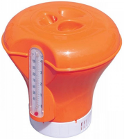 Дозатор плавающий большой Kokido оранжевый с термометром