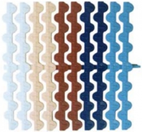 Переливная решетка гибкая Astral волнообразная ширина 245 мм, высота 22 мм (цвет: голубой)