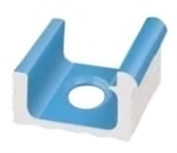 Переливной лоток керамический KP1 голубой, длинный с отверстием
